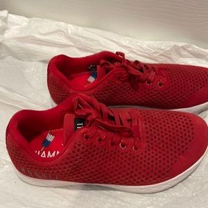 Nobull red suede trainers. Worn once